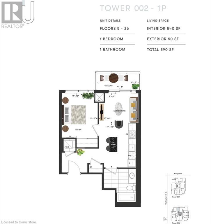 15 Wellington Street Unit# 2314, Kitchener, Ontario  N2G 0E4 - Photo 3 - 40748476