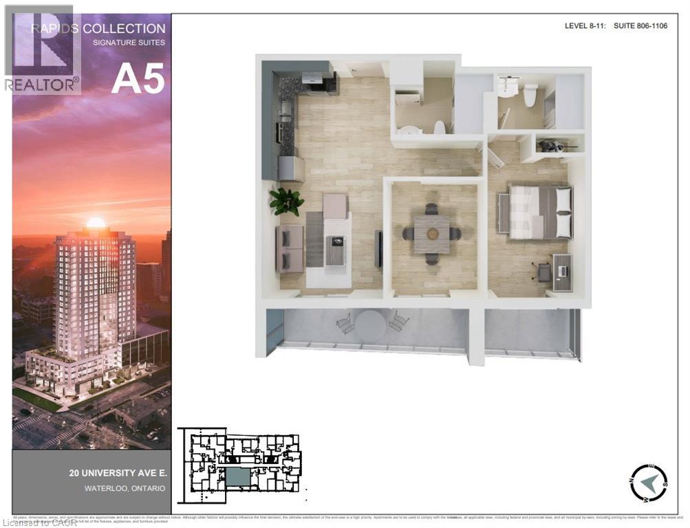 20 UNIVERSITY Avenue E Unit# 1106, Waterloo, Ontario