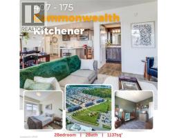 175 COMMONWEALTH Street Unit# 407, Kitchener, Ontario